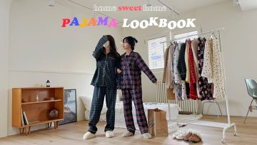 집순이 삶의질 상승🏡 편하고 감성 있는 파자마 두두둥장! with sister👯‍♀️ + 나의 최애 잠옷 소개! • pajama sleep home wear look book