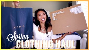 A HUGE ZARA SPRING TRY ON CLOTHING HAUL 2019 | Zara, Lulus & others!