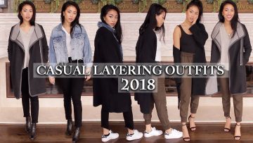 CASUAL LAYERING OUTFITS FOR WINTER/SPRING 2018 | CHRISTINE LE