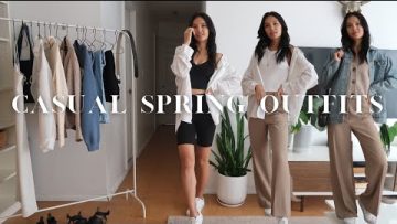 casual spring outfits 🌱 | how to style basics for minimalist fashion