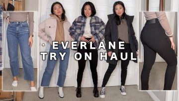 Everlane Try On Haul: Way High Jeans Review + Outfits Id Style Them In!
