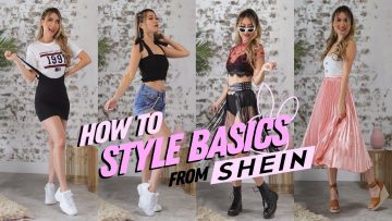 How To Style Basic Pieces | SheIn Try On Clothing Haul