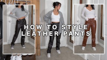 HOW TO STYLE LEATHER PANTS! Brown vs Black Aritzia Melina Outfit Ideas