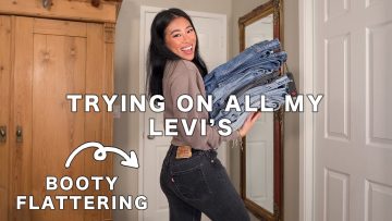 LEVIS JEANS TRY ON + REVIEW! 501 Original + Skinny vs. Wedgie Fit