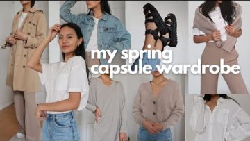my ENTIRE spring capsule wardrobe | 20-piece minimalist spring fashion try-on + outfits