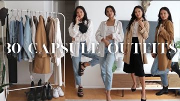 transitional spring outfits | 30 capsule outfits with basic pieces from your wardrobe