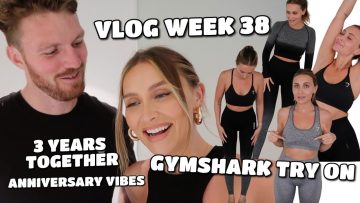 VLOG | GYMSHARK TRY ON HAUL & OUR 3 YEAR ANNIVERSARY