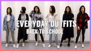 WINTER OUTFITS OF THE WEEK FOR SCHOOL | How To Style Sneakers