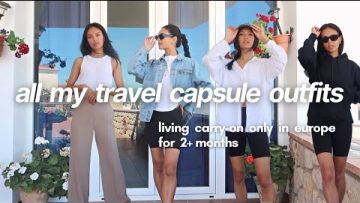 25+ outfits from a travel capsule | minimalist carry-on only packing for europe