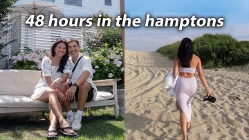 our first time in the new york hamptons! casual hot weather outfits 🤍