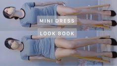 (4K 고화질) 회색&검정 미니드레스 룩북 | grey & black mini dress lookbook