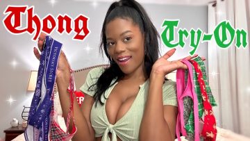Sexy Christmas Thong Try On Haul (Victorias Secret) 🍑🔥