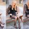 Perfect Outfit for the Date! Black Mini Dress & Black Pantyhose