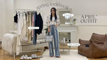 썸남이랑 이번 주말 핫플 봄코디 룩북🌷💓*✧.ﾟ158cm 44kg spring fashion look book