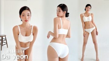 [세로직캠] ❤ 천사가 내려온줄.. 입벌어지는 다연모델의 화이트 언더웨어 룩북 촬영현장 lovely underwear outfit❤