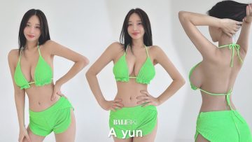 [직캠] 형광은 내마음을 두근거리게 해 비키니 아윤 모델의 수영복 룩북 촬영현장 lovely bikini outfit